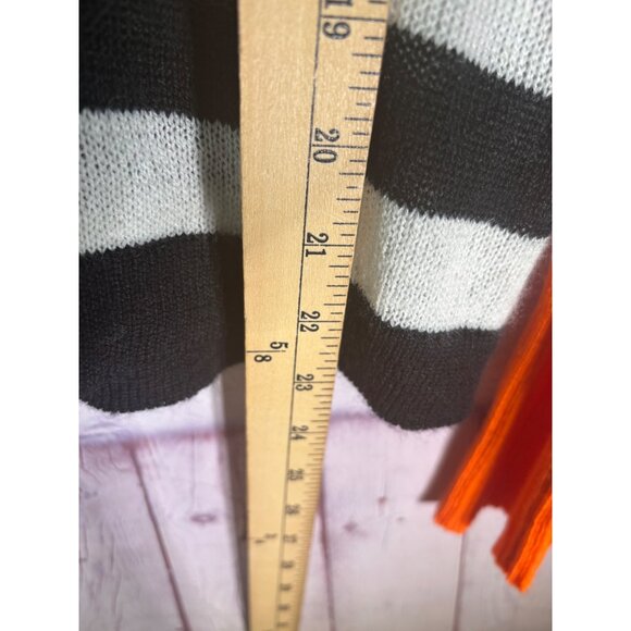 Striped Contrast Sweater With Orange Cuffs By Little Lies Anthropologie - Picture 8 of 11